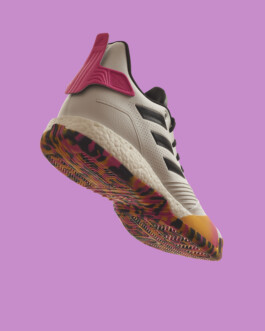 Werbefotografie eines Basketball Schuhs der Marke Adidas.